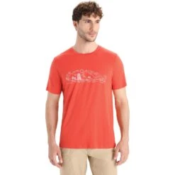 Icebreaker T-Shirt Homme - Tech Lite II Nature Sprint - Vibrant Earth