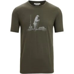Icebreaker T-Shirt Homme - Tech Lite II Polar Paddle - Loden -Icebreaker icebreaker mens tech lite ii polar paddle short sleeve tee loden 1 1383022