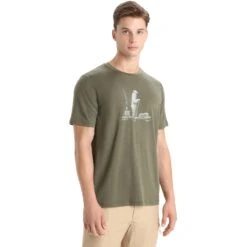 Icebreaker T-Shirt Homme - Tech Lite II Polar Paddle - Loden
