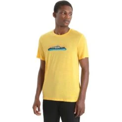 Icebreaker T-Shirt Homme - Tech Lite II Ski Fields - Summer