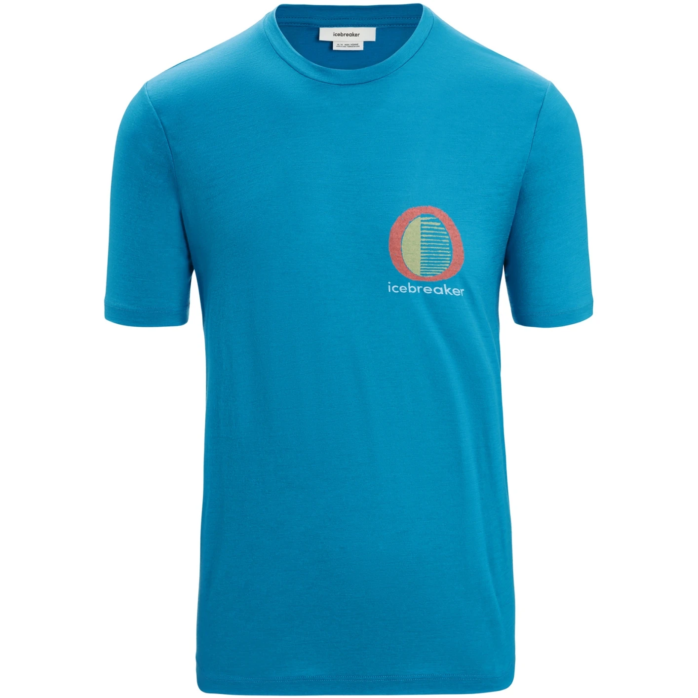Icebreaker T-Shirt Homme - Tech Lite II Spring Glow - Geo Blue 3 Icebreaker T-Shirt Homme - Tech Lite II Spring Glow - Geo Blue – Image 3