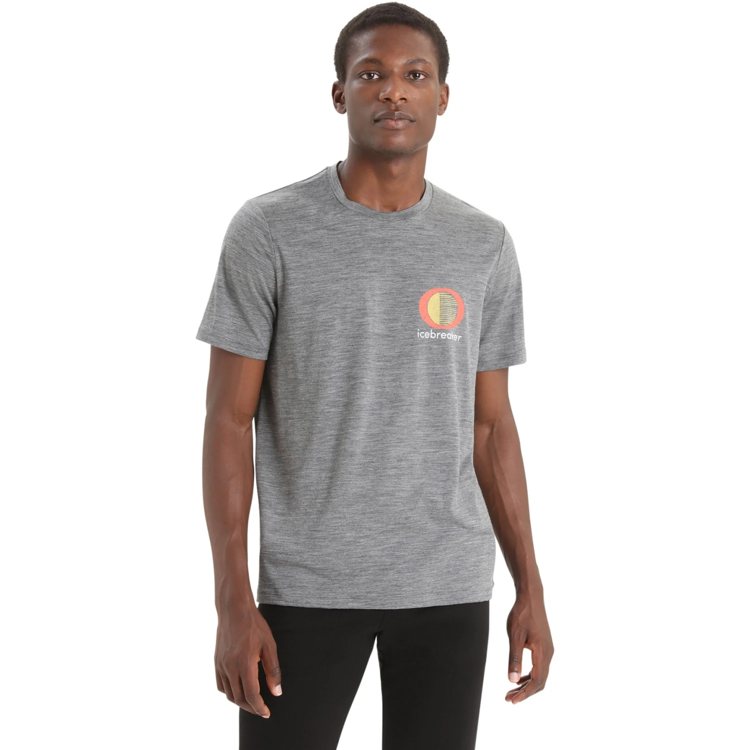 Icebreaker T-Shirt Homme - Tech Lite II Spring Glow - Gritstone Hthr 1 Icebreaker T-Shirt Homme - Tech Lite II Spring Glow - Gritstone Hthr