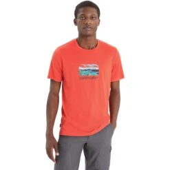 Icebreaker T-Shirt Homme - Tech Lite II Trailhead - Vibrant Earth