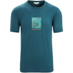 Icebreaker T-Shirt Homme - Tech Lite II Wildflower Bloom - Green Glory 7 Icebreaker T-Shirt Homme - Tech Lite II Wildflower Bloom - Green Glory -Icebreaker icebreaker mens tech lite ii wildflower bloom short sleeve tee green glory 1 1383333