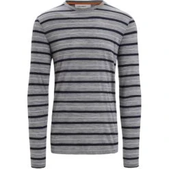 Icebreaker T-Shirt Manches Longues Homme - Wave - Metro Hthr/Midnight Navy/Stripe 8 Icebreaker T-Shirt Manches Longues Homme - Wave - Metro Hthr/Midnight Navy/Stripe -Icebreaker icebreaker mens wave long sleeve tee metro hthr midnight navy stripe 1 1383353