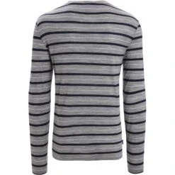 Icebreaker T-Shirt Manches Longues Homme - Wave - Metro Hthr/Midnight Navy/Stripe 9 Icebreaker T-Shirt Manches Longues Homme - Wave - Metro Hthr/Midnight Navy/Stripe -Icebreaker icebreaker mens wave long sleeve tee metro hthr midnight navy stripe 2 1383354