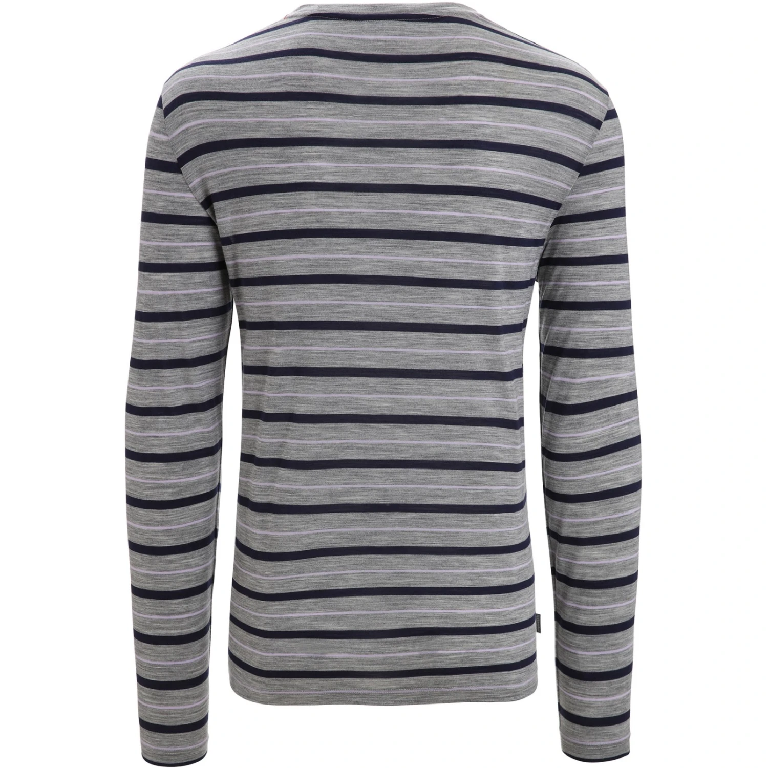 Icebreaker T-Shirt Manches Longues Homme - Wave - Metro Hthr/Midnight Navy/Stripe 4 Icebreaker T-Shirt Manches Longues Homme - Wave - Metro Hthr/Midnight Navy/Stripe â Image 4