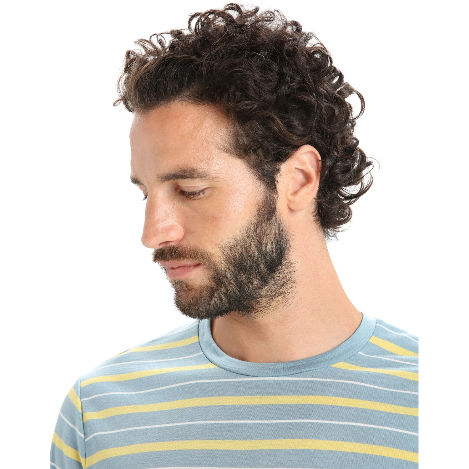 Icebreaker T-Shirt Homme - Wave - Astral Blue/Summer/Stripe 6 Icebreaker T-Shirt Homme - Wave - Astral Blue/Summer/Stripe – Image 6