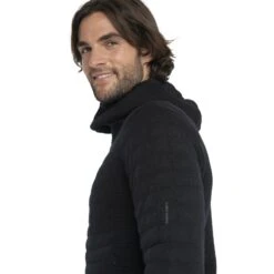 Icebreaker Veste à Capuche Homme - ZoneKnit™ Explore - Noir -Icebreaker icebreaker mens zoneknit explore long sleeve zip hoodie black 4 1536279