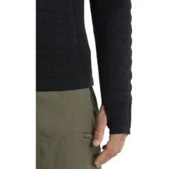 Icebreaker Veste à Capuche Homme - ZoneKnit™ Explore - Noir -Icebreaker icebreaker mens zoneknit explore long sleeve zip hoodie black 7 1536282