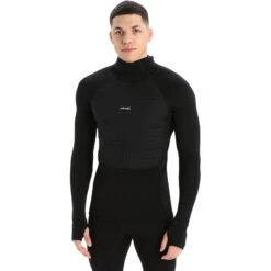 Icebreaker Haute à Capuche Homme - ZoneKnit™ Insulated - Noir