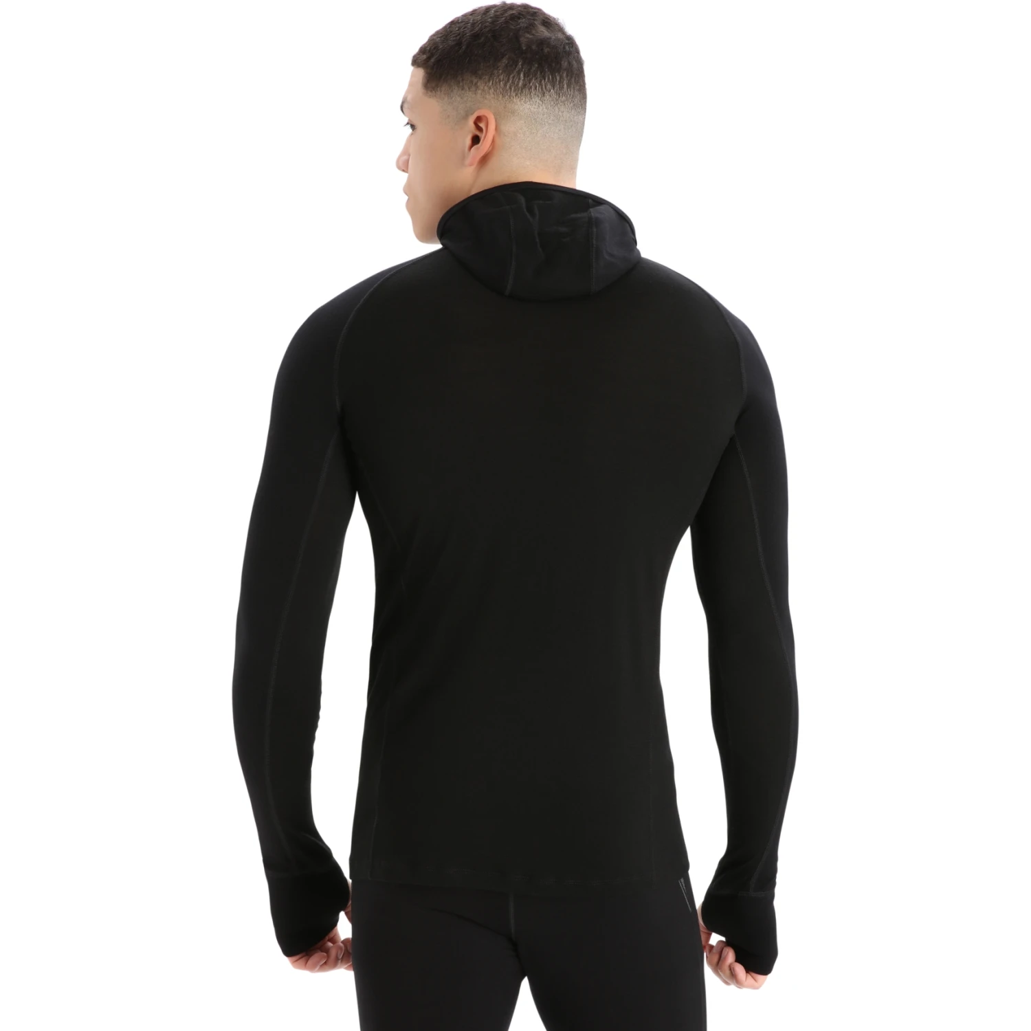Icebreaker Haute à Capuche Homme - ZoneKnit™ Insulated - Noir 2 Icebreaker Haute à Capuche Homme - ZoneKnit™ Insulated - Noir – Image 2
