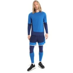 Icebreaker T-Shirt Manches Longues Homme - ZoneKnit™ - Lazurite/Royal Navy -Icebreaker icebreaker mens zoneknit long sleeve tee lazurite royal navy 6 1265328