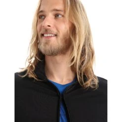 Icebreaker Veste Homme - ZoneKnit™ - Noir -Icebreaker icebreaker mens zoneknit long sleeve zip jacket black 5 1265381