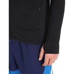 Icebreaker Veste Homme - ZoneKnit™ - Noir -Icebreaker icebreaker mens zoneknit long sleeve zip jacket black 8 1265384