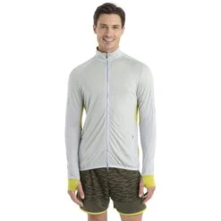 Icebreaker Veste Homme - ZoneKnit™ - Ether/Bio Lime