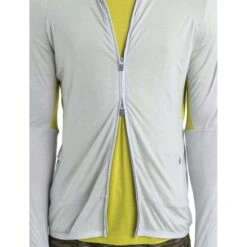 Icebreaker Veste Homme - ZoneKnit™ - Ether/Bio Lime -Icebreaker icebreaker mens zoneknit long sleeve zip jacket ether bio lime model 6 1499308