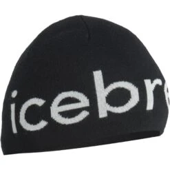 Icebreaker Bonnet - Merino - Noir/Ecru HTHR