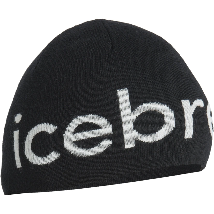 Icebreaker Bonnet - Merino - Noir/Ecru HTHR 1 Icebreaker Bonnet - Merino - Noir/Ecru HTHR