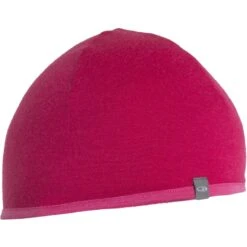 Icebreaker Bonnet Tricoté Réversible - Pocket - Electron Pink/Tempo
