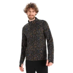 Icebreaker Sweatshirt Elemental Zip Lichen