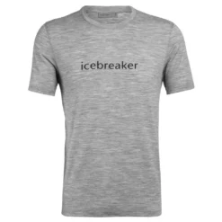 Icebreaker T-shirt à Manches Courtes Logo Crew Wordmark Merino