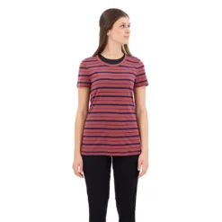 Icebreaker T-shirt à Manches Courtes Wave Stripe Merino