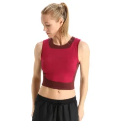 Icebreaker T-shirt Sans Manches Zone Knit Cropped