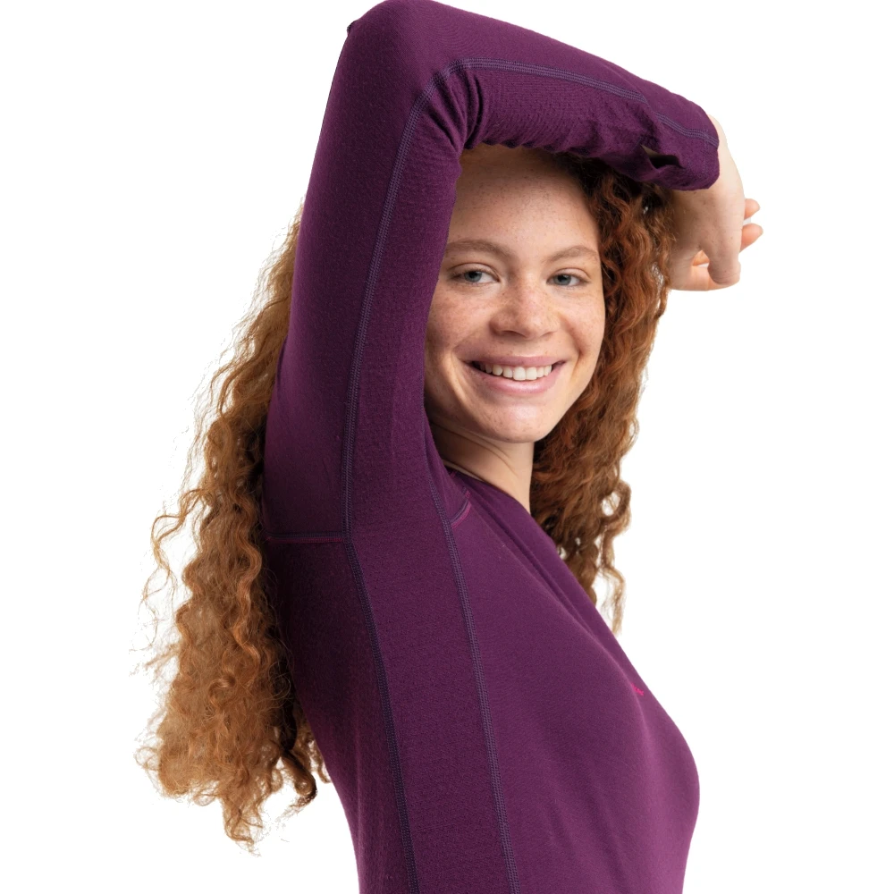 Icebreaker T-Shirt Manches Longues Femme - 200 ZoneKnit™ Crewe - Nightshade/Eletronpnk/CB 7 Icebreaker T-Shirt Manches Longues Femme - 200 ZoneKnit™ Crewe - Nightshade/Eletronpnk/CB – Image 7