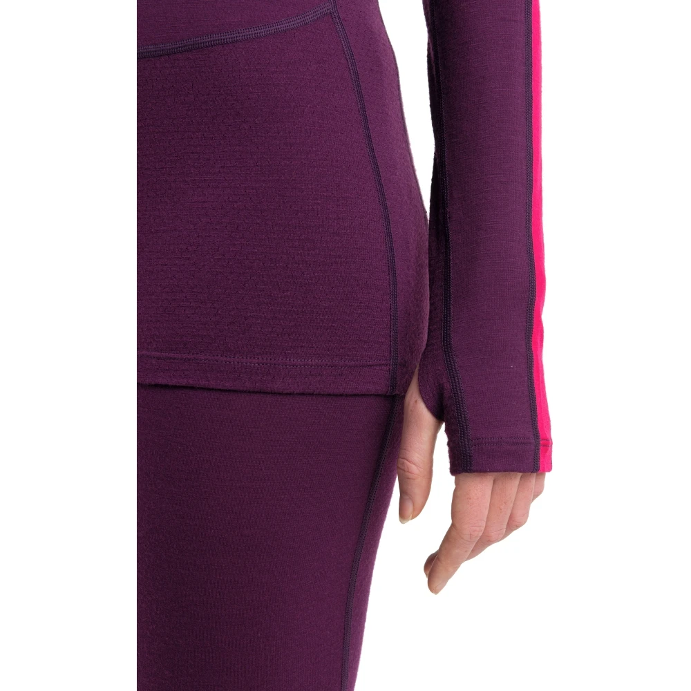 Icebreaker T-Shirt Manches Longues Femme - 200 ZoneKnit™ Crewe - Nightshade/Eletronpnk/CB 8 Icebreaker T-Shirt Manches Longues Femme - 200 ZoneKnit™ Crewe - Nightshade/Eletronpnk/CB – Image 8