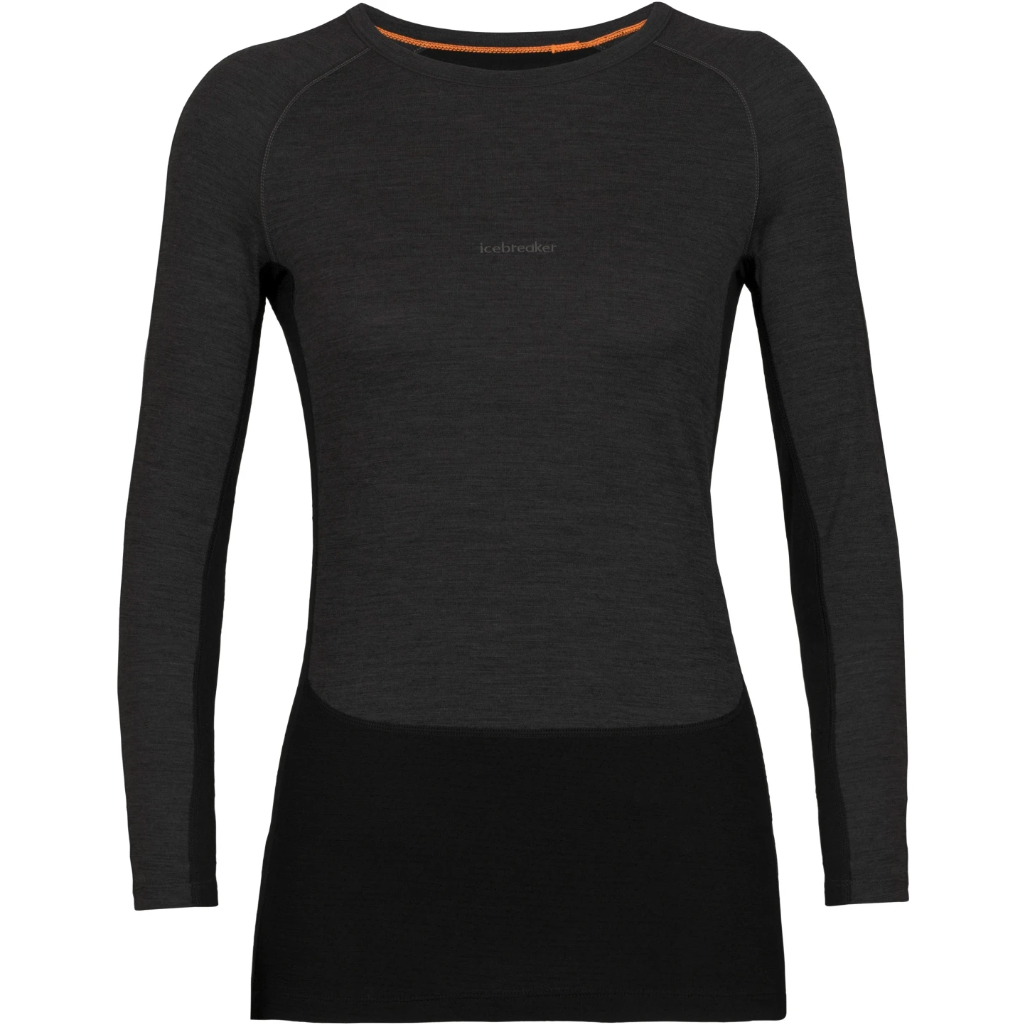 Icebreaker T-Shirt Manches Longues Femme - 200 ZoneKnit™ Crewe - Jet Hthr/Black/Metro Hthr 3 Icebreaker T-Shirt Manches Longues Femme - 200 ZoneKnit™ Crewe - Jet Hthr/Black/Metro Hthr – Image 3