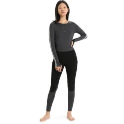 Icebreaker T-Shirt Manches Longues Femme - 200 ZoneKnit™ Crewe - Jet Hthr/Black/Metro Hthr 9 Icebreaker T-Shirt Manches Longues Femme - 200 ZoneKnit™ Crewe - Jet Hthr/Black/Metro Hthr -Icebreaker icebreaker womens 200 zoneknit long sleeve crewe jet hthr black metro hthr 4 1379848