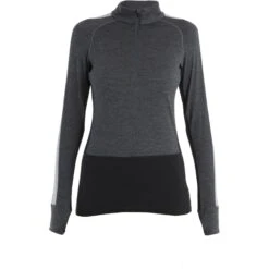 Icebreaker T-Shirt Manches Longues Femme - 200 ZoneKnit™ Half Zip - Jet HTHR/Noir/Metro HTHR 8 Icebreaker T-Shirt Manches Longues Femme - 200 ZoneKnit™ Half Zip - Jet HTHR/Noir/Metro HTHR -Icebreaker icebreaker womens 200 zoneknit long sleeve half zip jet hthr black metro hthr 3 1555076