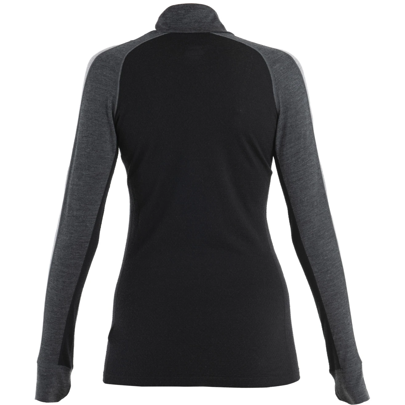Icebreaker T-Shirt Manches Longues Femme - 200 ZoneKnit™ Half Zip - Jet HTHR/Noir/Metro HTHR 4 Icebreaker T-Shirt Manches Longues Femme - 200 ZoneKnit™ Half Zip - Jet HTHR/Noir/Metro HTHR – Image 4