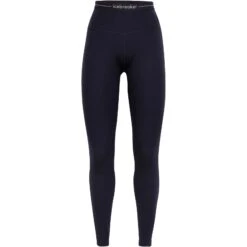 Icebreaker Caleçon Long Femme - 260 Tech High Rise - Midnight Navy -Icebreaker icebreaker womens 260 tech high rise leggings midnight navy 1 1272207
