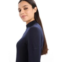 Icebreaker T-Shirt Manches Longues Femme - 260 Tech Turtleneck - Midnight Navy -Icebreaker icebreaker womens 260 tech long sleeve turtleneck midnight navy 5 1272487
