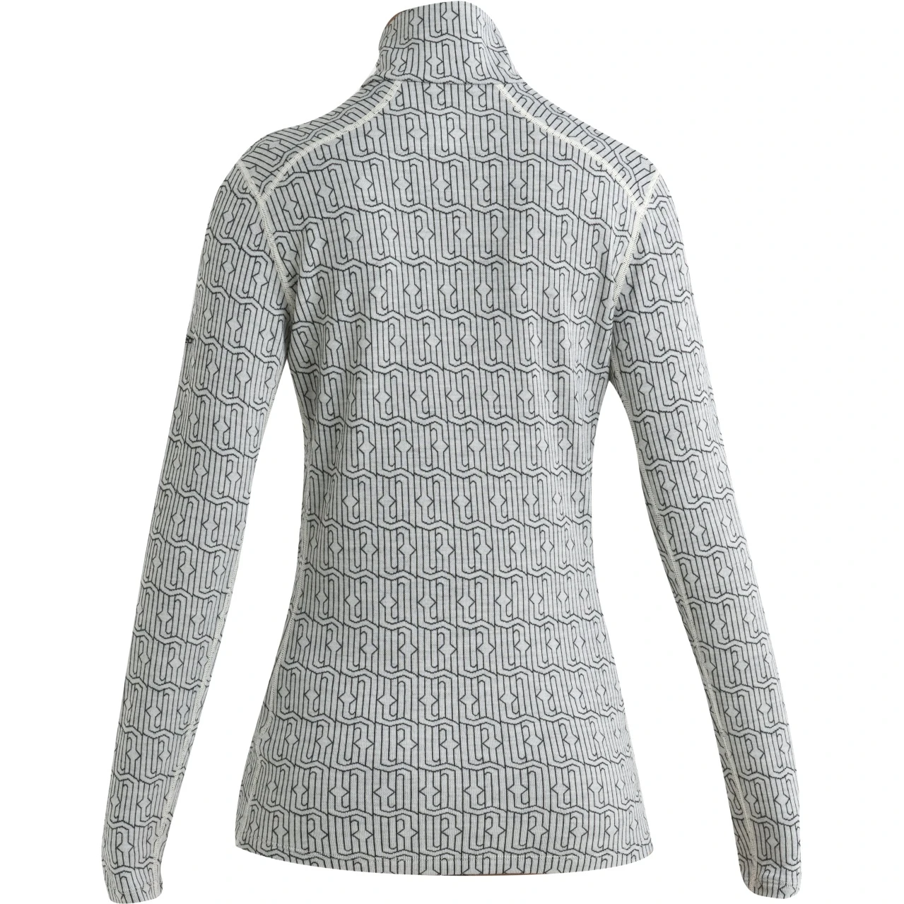 Icebreaker T-Shirt Manches Longues Femme - 260 Vertex Half Zip Herenga - Snow/Noir 4 Icebreaker T-Shirt Manches Longues Femme - 260 Vertex Half Zip Herenga - Snow/Noir – Image 4