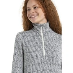 Icebreaker T-Shirt Manches Longues Femme - 260 Vertex Half Zip Herenga - Snow/Noir 13 Icebreaker T-Shirt Manches Longues Femme - 260 Vertex Half Zip Herenga - Snow/Noir -Icebreaker icebreaker womens 260 vertex half zip herenga long sleeve snow black model 5 1499562
