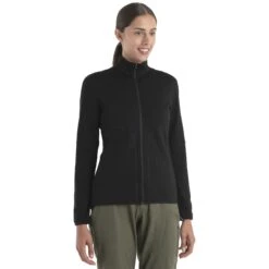 Icebreaker Veste Polaire Femme - 560 Realfleece™ Elemental II - Noir