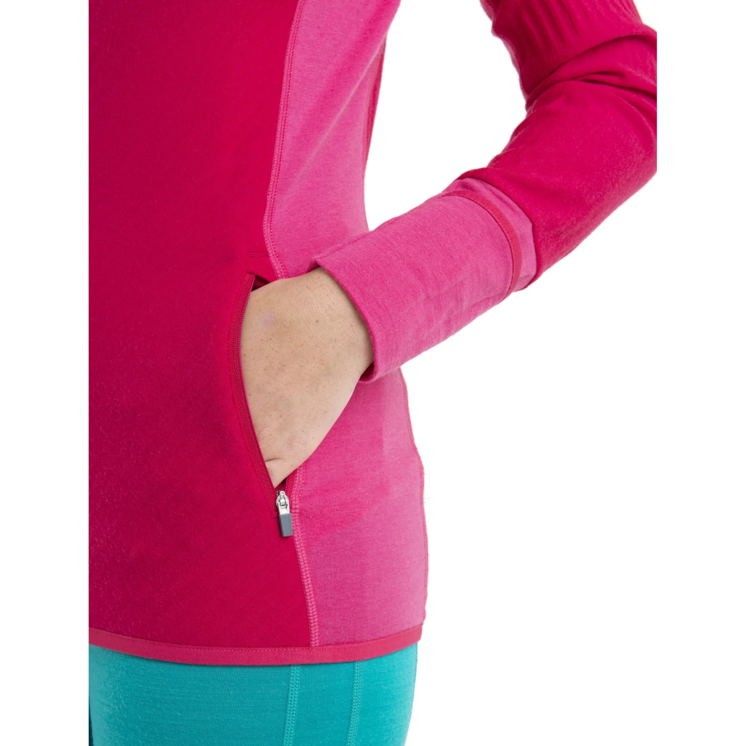 Icebreaker Veste Polaire Femme - Descender - Electron Pink/Tempo 9 Icebreaker Veste Polaire Femme - Descender - Electron Pink/Tempo â Image 9