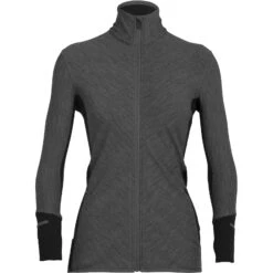 Icebreaker Veste Polaire Femme - Descender - Jet Hthr/Black 10 Icebreaker Veste Polaire Femme - Descender - Jet Hthr/Black -Icebreaker icebreaker womens descender long sleeve zip jet hthr black 1 1269795