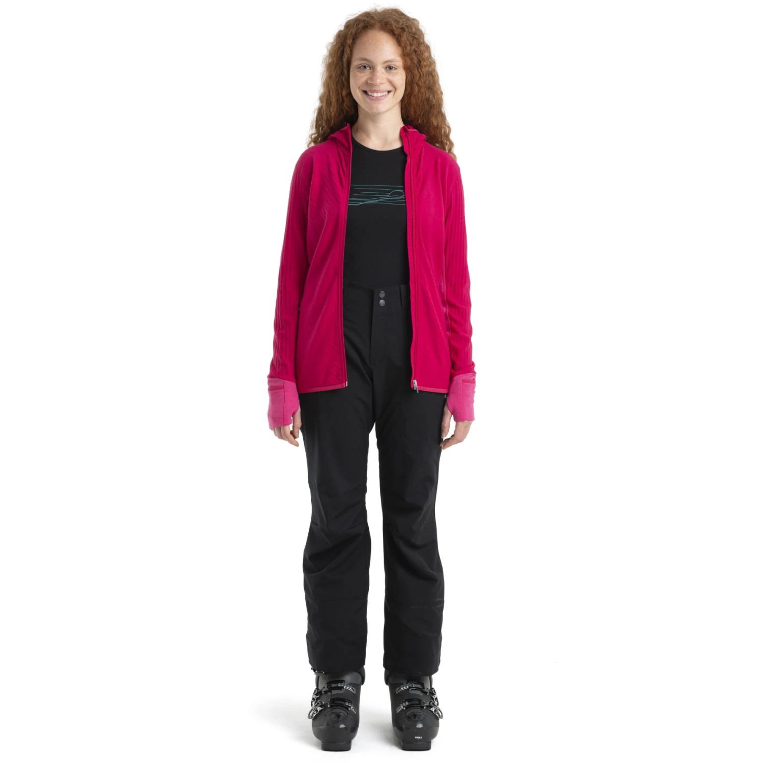 Icebreaker Veste Polaire à Capuche Femme - Descender - Electron Pink/Tempo 5 Icebreaker Veste Polaire à Capuche Femme - Descender - Electron Pink/Tempo – Image 5