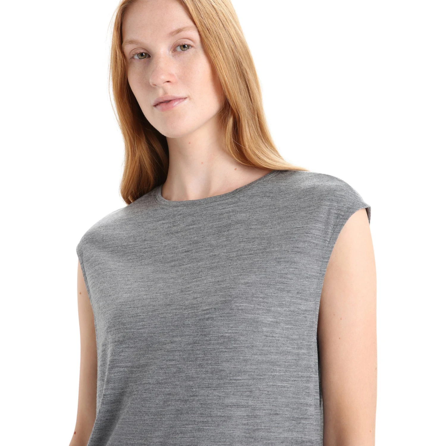 Icebreaker Robe Sans Manches Femme - Granary - Gritstone Hthr 5 Icebreaker Robe Sans Manches Femme - Granary - Gritstone Hthr – Image 5