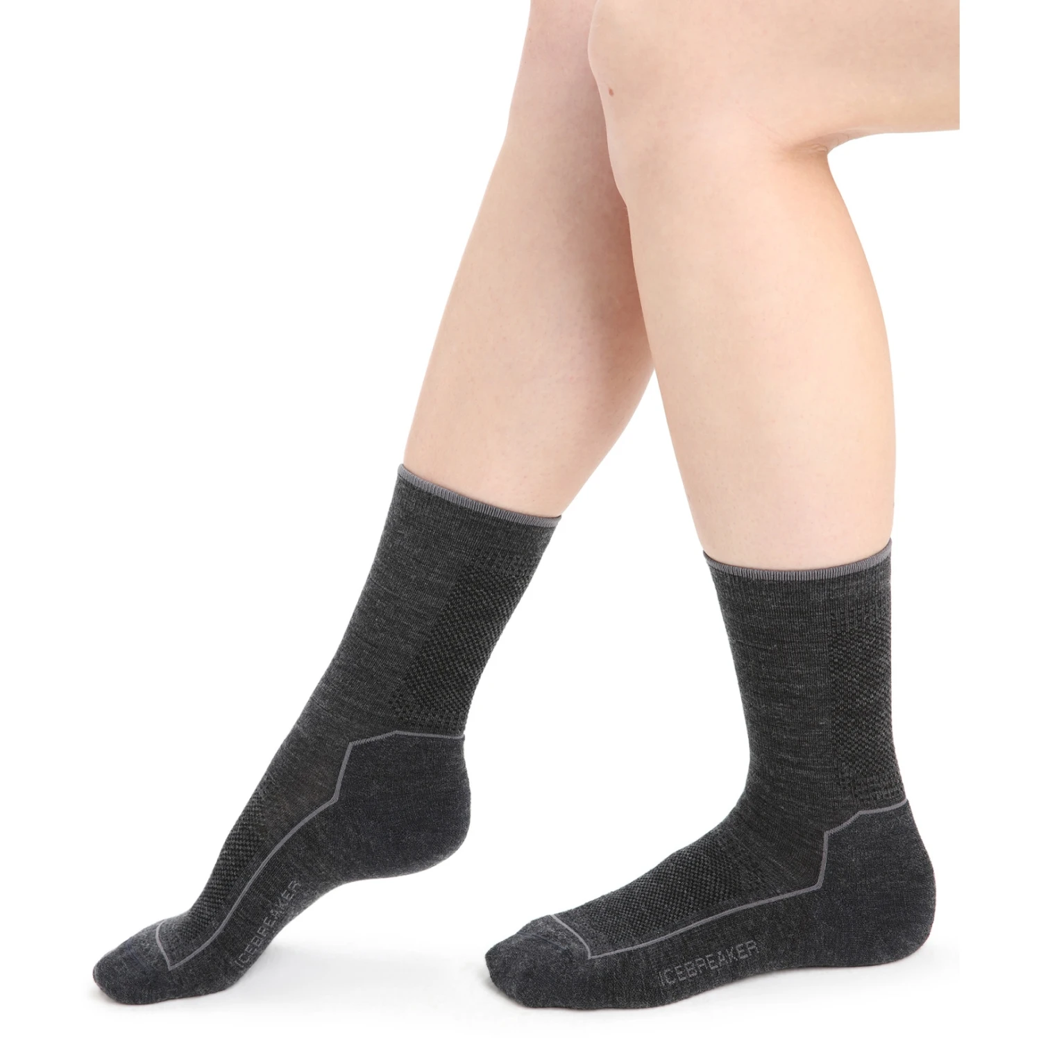Icebreaker Chaussettes Femme - Hike Cool-Lite 3Q Crew - Jet Hthr/Monsoon 3 Icebreaker Chaussettes Femme - Hike Cool-Lite 3Q Crew - Jet Hthr/Monsoon â Image 3