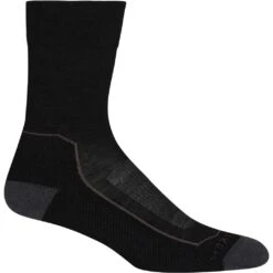 Icebreaker Chaussettes Femme - Hike+ Light Crew - Noir/Monsoon/Mink
