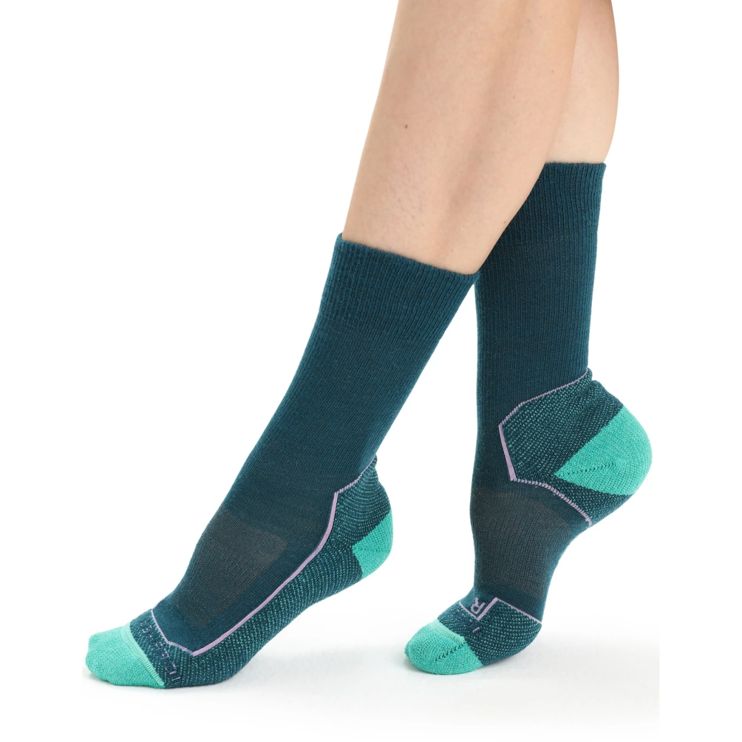 Icebreaker Chaussettes Femme - Hike+ Light Crew - Green Glory/Fresh 2 Icebreaker Chaussettes Femme - Hike+ Light Crew - Green Glory/Fresh – Image 2