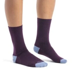 Icebreaker Chaussettes Femme - Lifestyle Fine Gauge Crew - Nightshade/Kyanite