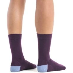 Icebreaker Chaussettes Femme - Lifestyle Fine Gauge Crew - Nightshade/Kyanite -Icebreaker icebreaker womens lifestyle fine gauge crew socks nightshade kyanite 3 1555030