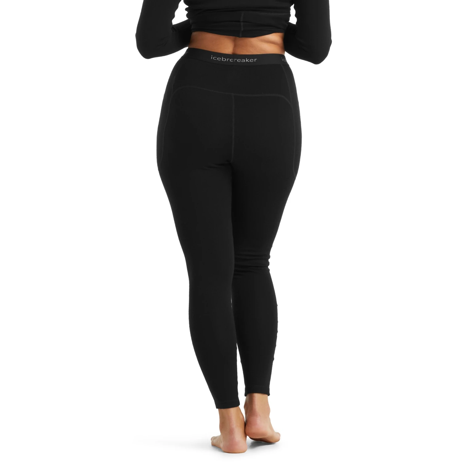 Icebreaker Caleçon Long Femme - Merino - Noir 2 Icebreaker Caleçon Long Femme - Merino - Noir – Image 2