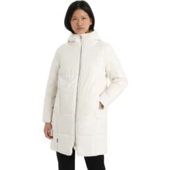 Icebreaker Manteau Capuche Femme - MerinoLoft™ Collingwood - Snow